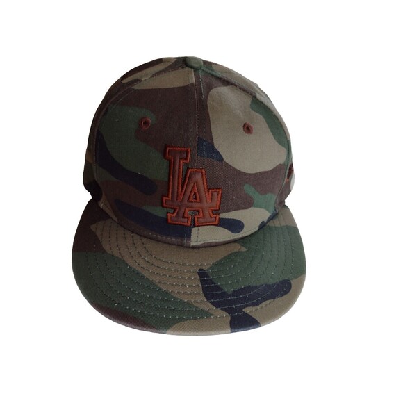 59 Fifty New Era Mens Los Angeles LA Dodgers 7 1/4 Camo Baseball Cap Hat… - Picture 1 of 7